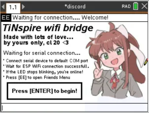 Welcome panel on the calculator